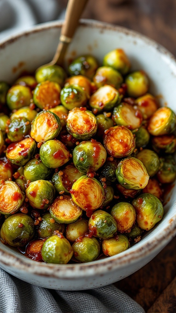 Delicious Gochujang and Honey Glazed Brussels Sprouts