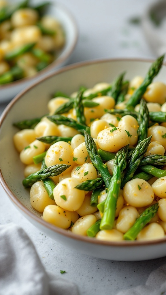Lemon Ricotta Gnocchi with Asparagus