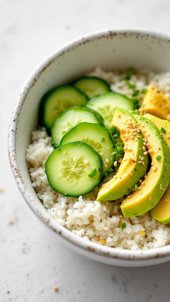 Delicious sesame ginger tofu bowl with colorful vegetables