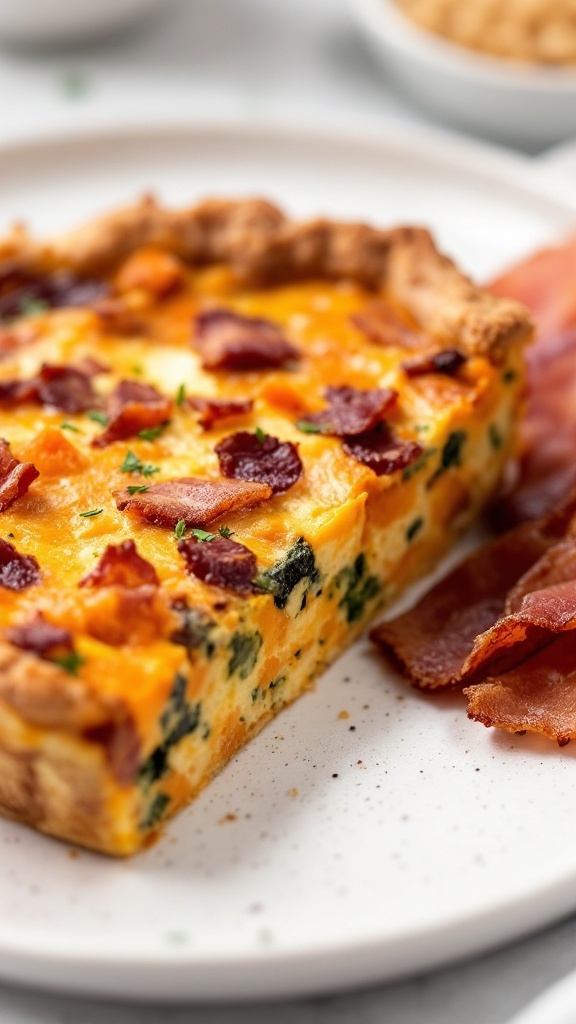 Delicious Sweet Potato and Bacon Quiche