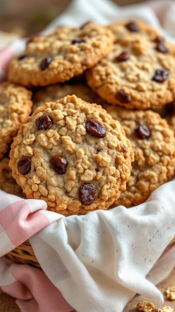 Delicious honey oatmeal raisin cookies