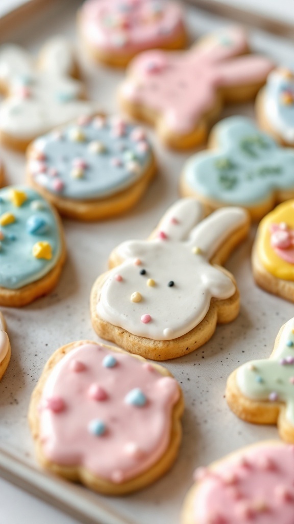 Decorated soft sugar cookies for Easter