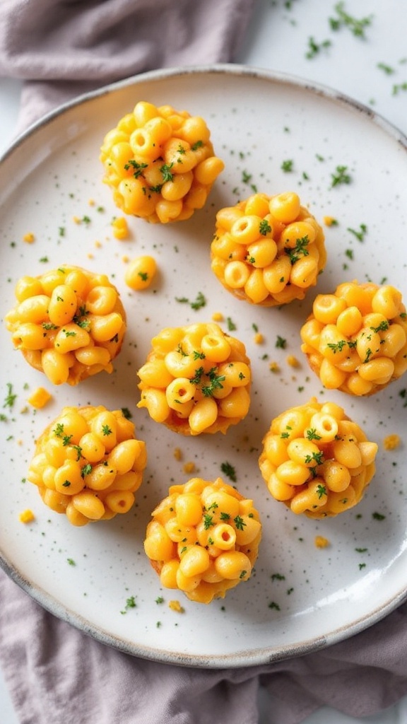 Butternut Squash Mac And Cheese Bites on a plate
