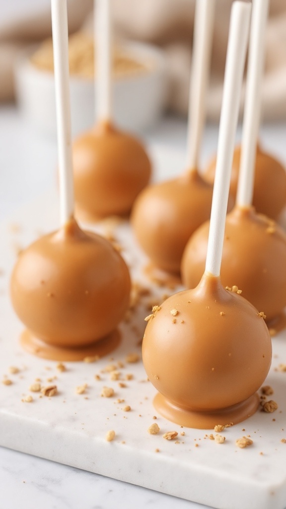 Chai spiced cake pops decorated with sprinkles.