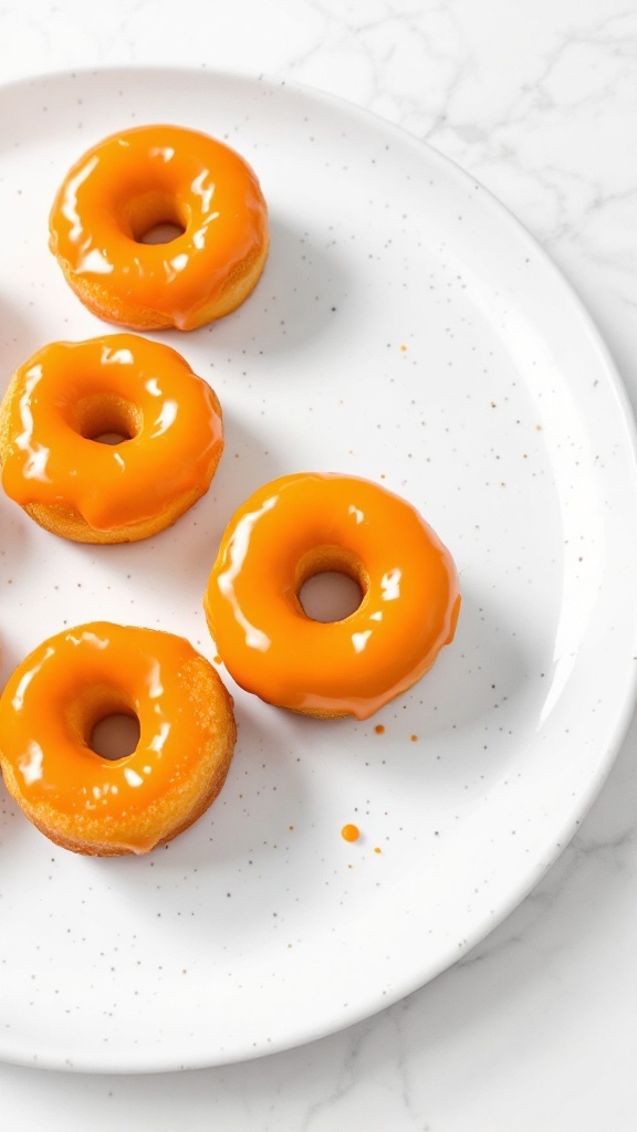 Delicious pumpkin spice donut holes with an orange glaze
