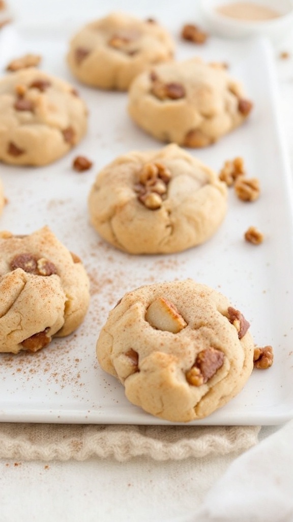 Spiced Pear And Walnut Cookies on a plate