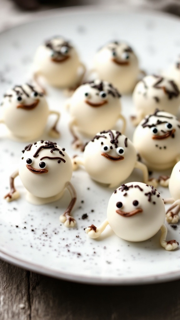 Spider Egg Truffles made for Halloween