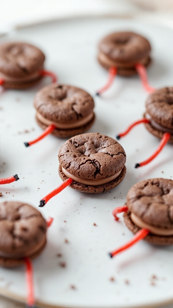 Spider Whoopie Pies decorated for Halloween